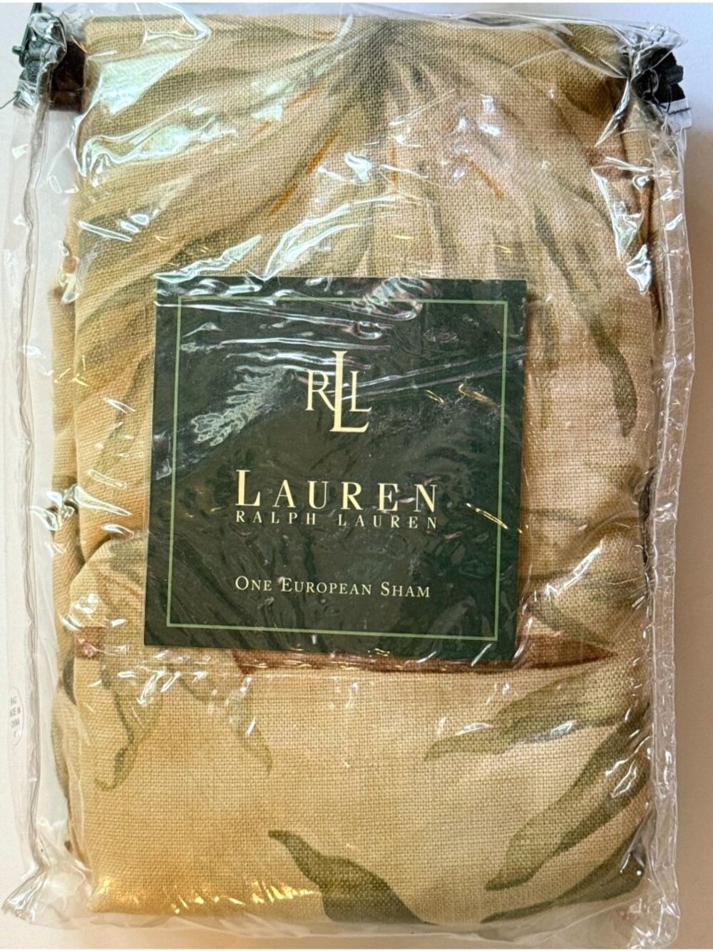 Lauren Ralph Lauren Belmont Oaks Palm Neutral One European Sham NEW Pillowcase